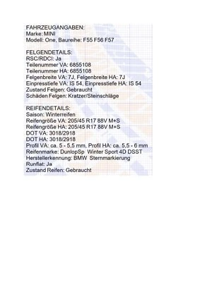 Winter kompletträder mini cooper - Bild 1 von 4