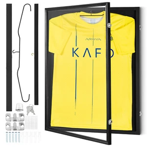 VEVOR Jersey Display Frame Case 24 x 32 x 1.5 in Lockable Jersey Shadow Box - Picture 1 of 12
