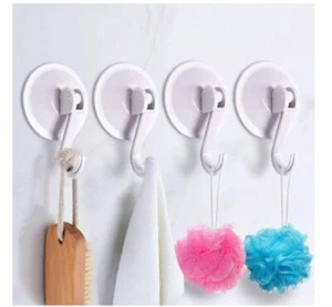 #116 SUNDOKI Suction Cup Hooks, Removable Vacuum Holder Restroom, Bathroom and - Picture 1 of 6