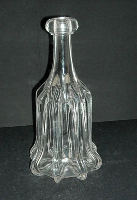Mid 19th Century Blown Pillar Glass Molded Flint Decanter Pittsburgh Whiskey Bar - Image 1 of 3