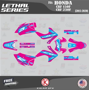 Kit Gráficos para HONDA CRF150F CRF230F (2015-2020) Serie Lethal - Magenta - Imagen 1 de 6