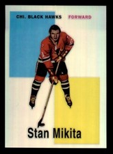 1998-99 O-PEE-CHEE CHROME BLAST FROM THE PAST RC REFRACTOR #14 STAN MIKITA SP