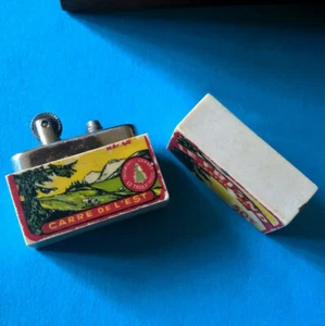 Briquet à Essence Ancien Vintage Publicitaire Fromagerie Gérard Vosges Le Tholy - Imagen 1 de 4