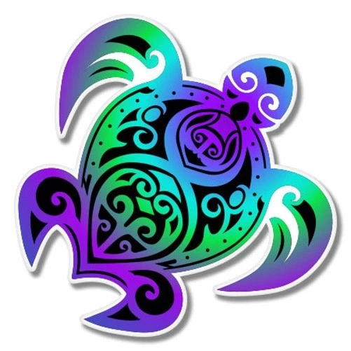 Pegatina de vinilo para teléfono portátil de coche tortuga tribal - SELECCIONA EL TAMAÑO Foto 1 de 1