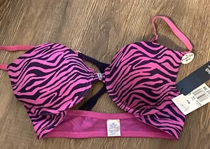 Rampage Intimates Mesh Net Back Front Close Push Up Bra Size 34 B - Picture 1 of 3