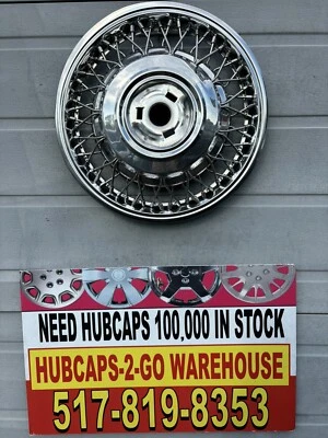 Oldsmobile Delta 88 1986-88 tracción delantera radios 14"" tapacubos usado 1 fabricante original raro bonito sin centro Foto 1 de 4