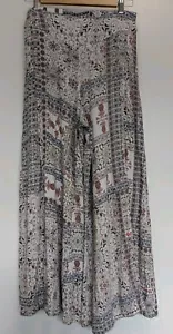 Three Days Harem Pants Women's Size S Wide Leg Elastic Waist Multicoloured Boho - Foto 1 di 11