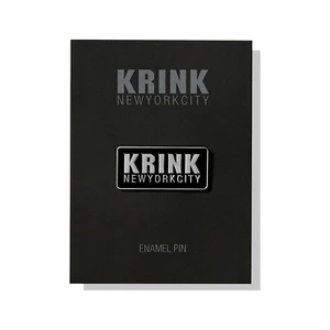 Pin esmaltado con logotipo Krink - insignia de esmalte cromado y negro 1,5 x 0,75 pulgadas - Imagen 1 de 2