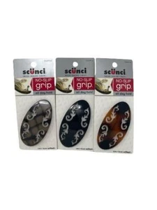 Scunci Oval Barrette (4 in) No-slip Grip All Day Hold (3 Pack) 36699-A - Picture 1 of 3