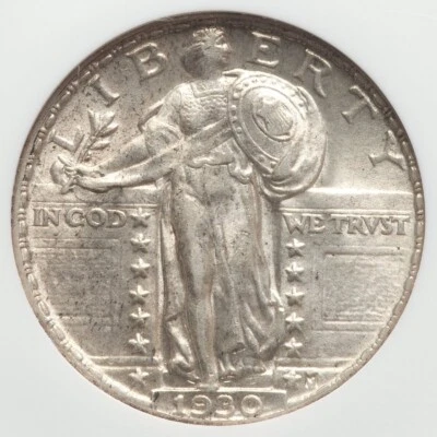 1930 25c Standing Liberty Quarter - NGC AU 58 FH - Image 1 of 4