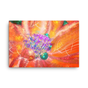 Broken Poppy... Canvas | DESIGNER | ART | DESIGN | ORANGE | FLOWER | BEAUTIFUL - Picture 1 of 84