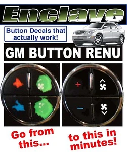 JUEGO DE REPARACIÓN DE BOTÓN BUICK ENCLAVE AC GM CLIMATIZADOR DESVANECIDO - Imagen 1 de 6