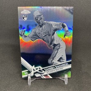 Dansby Swanson 2017 Topps Chrome #8 VERTICAL NEGATIVE REFRACTOR RC PSA 10