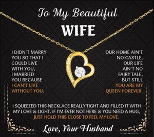 Anniversary gift to my wife, Wife birthday gift from husband, wife necklace - Picture 1 of 3