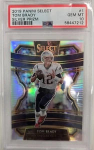 2019 Panini Select Concourse Silver Prizm #1 Tom Brady PSA 10 - Picture 1 of 2