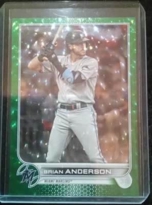 Tarjeta 2022 Topps Serie 1 Green Foilboard/499 #19 Brian Anderson Miami Marlins Foto 1 de 2