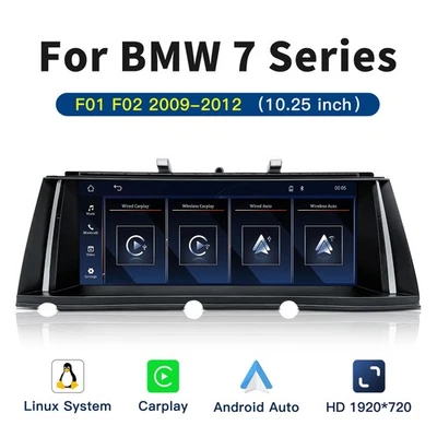 10.25" Touch Screen Carplay DSP MirrorLink Plug & Play for BMW 7 Series F01 NBT - Image 1 of 4