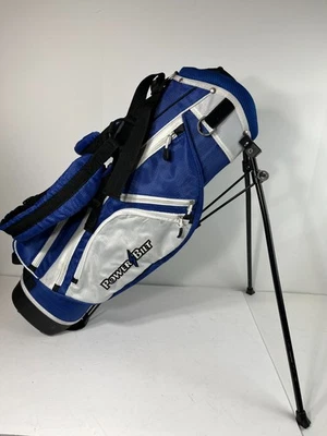 Power Belt 5 Way Kids Carry Golf Bag - Dual Strap Blue White 27" Tall 8-11 yrs - Image 1 of 4
