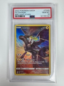 2022 POKEMON SWORD & SHIELD BRILLIANT STARS #TG05 FULL ART/ZEKROM PSA 10 - Picture 1 of 5
