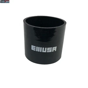 EMUSA 3'' Black Straight Silicone Reducer Hose Joiner Coupler Turbo Pipe Tube - Picture 1 of 5