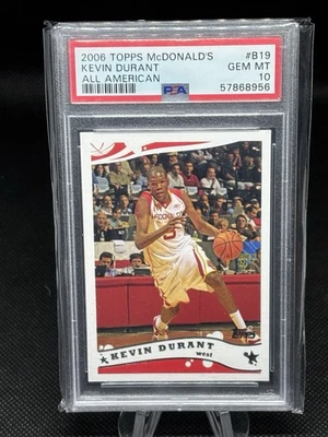 2006 Topps McDonalds #19 Kevin Durant Rookie PSA 10 Gem Mint - Image 1 of 2