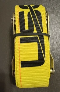 2" X 12' Yellow E-Track Ratchet Strap | Standard 4' Fixed End 5312SEF-Y USCC - Picture 1 of 6