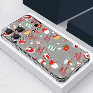 Hülle für iPhone 16 17 Pro Max 15 14 13 12 11 Schneemann durchsichtige TPU-Hülle - Bild 1 von 23