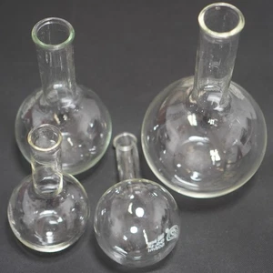 long neck lab glass  flask round bottom/ flat bottom flask 500 ml, lab glassware - Picture 1 of 10