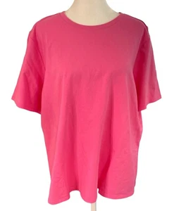 Susan Graver Style Damen rosa Kurzarm T-Shirt Gr. 1X minimalistisch Freizeit - Bild 1 von 7
