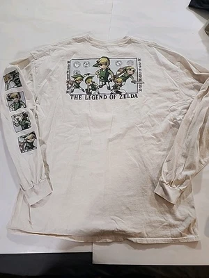 Camisa De Colección ZELDA The Legend of Zelda Estampado Trasero Personaje Manga Larga 2XL Foto 1 de 4