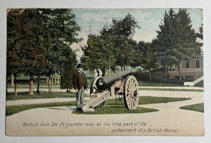 1909 Saratoga Springs New York britische 2-Pfünder Kanone Postkarte, Lansingburg - Bild 1 von 2