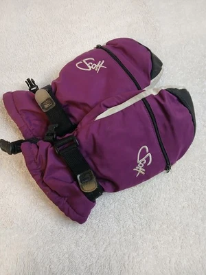 Guantes de esquí Scott para niñas talla L mitones púrpura blanco Foto 1 de 4