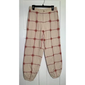 Seen Worn Kept Anthropologie Liam Pants Size MED Lattice Embroidered Jogger - Bild 1 von 12