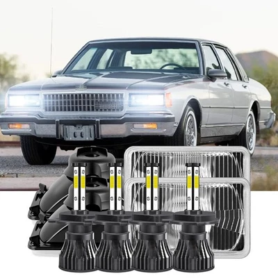 Par de faros LED de haz alto bajo Fit Chevrolet Monte Carlo SS 1980-1988 4x6" pulgadas Foto 1 de 4