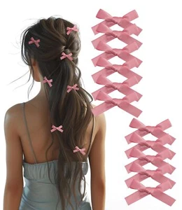 - Mini Ribbon Bow Hair Clips for Women and Girls 12 PCS Coquette Barette Hair... - Picture 1 of 4