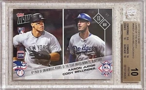 2017 TOPPS NOW COTM NOV AARON JUDGE BELLINGER ROOKIE OF THE YEAR BGS 10 PRISTINE - Picture 1 of 1