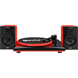 Gemini TT-900BR Turntable with Bluetooth and Dual Stereo Speakers Black/Red - Picture 1 of 5