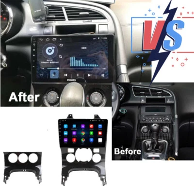 For Peugeot 3008 09-15 9in Car wifi Autoradio GPS Navigation Multimedia Android - Image 1 of 4