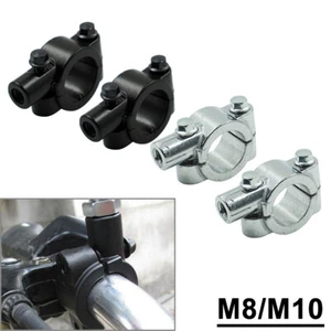 25mm M8/M10 Rearview Handlebar Mirror Mount Holders Adapter Clamp Motorcycle - Picture 1 of 31