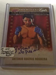 2009 UD Prominent Cuts Cage Fighter Signature #CFSRAN Antonio Rogerio Nogueira - Picture 1 of 1