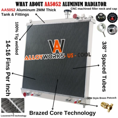 4 Row Radiator For 2004-2014 2012 2009 Nissan Titan Armada Infiniti QX56 5.6L V8 Foto 1 de 4