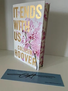 SIGNED It Ends With Us Colleen Hoover Waterstones Exclusive Stenciled Edges book - Picture 1 of 9