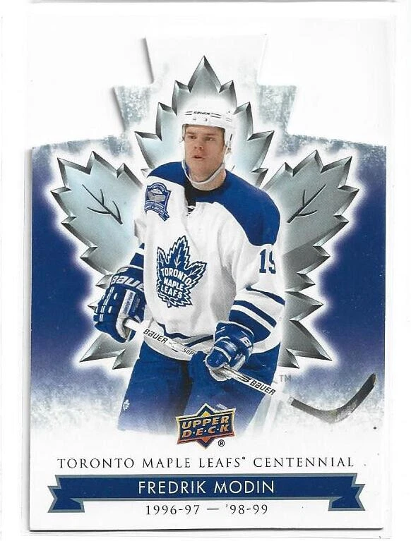 2017 Upper Deck Toronto Maple Leafs Centennial Die-Cut Fredrik Modin #40 - Image 1 of 1