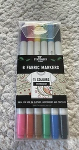 Penne in tessuto doppia punta Stationery Island - 1mm e 2mm - Set di 6 - Colori assortiti - Foto 1 di 9