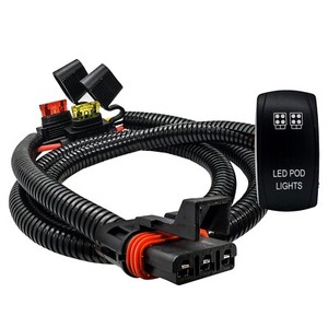 OZ-USA HI/LO 2-Position On/Off/On Rocker Switch With Power Bus Bar Plug Wire Compatible Pulse Power Busbar Polaris Rzr Pro Ranger Crew Xp 2018 2024 - Foto 8