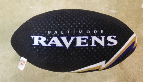Ty Baltimore Ravens Plush Football Beanie Babies Ballz NFL Rush Zone 12” Cover