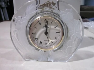 TIMLESS TREASURES CRYSTAL MANTEL CLOCK 24% LEAD CRYSTAL STYLE G780 - Picture 1 of 7