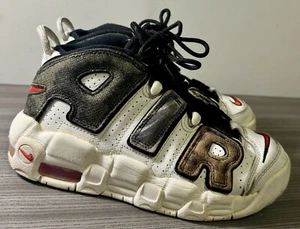 Nike Air More Uptempo 96 DZ4843-100 "White/Animal Print" Sneaker Size Youth 4 - Picture 1 of 12