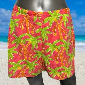 Lilly Pulitzer Tropical Monkey Palm Tree Print Shorts Sz 10 - Picture 1 of 9