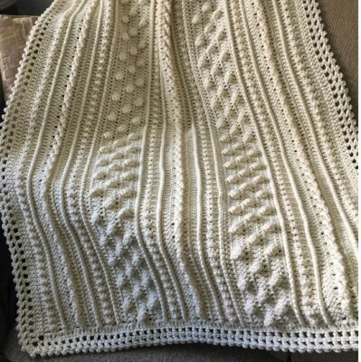 PATTERN ARAN ISLES crochet PATTERN ONLY crocheted afghan blanket PDF - Image 1 of 2